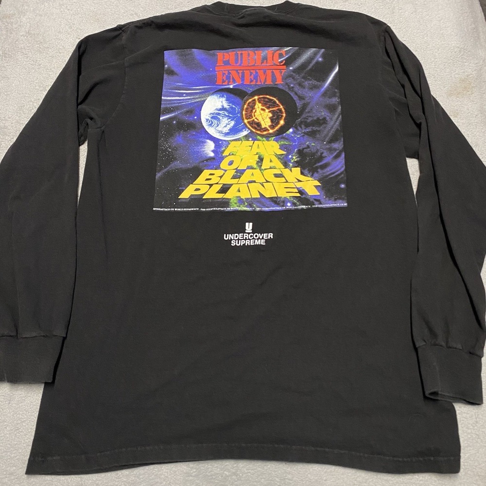 Supreme x Undercover Shirt Mens Medium Black Public Enemy Double Sided